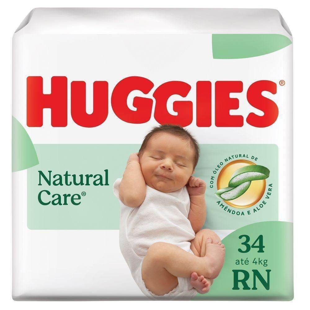 Huggies Fralda Descartável Premium Natural Care RN - 34 Un — Huggies | Drogaria Taveira