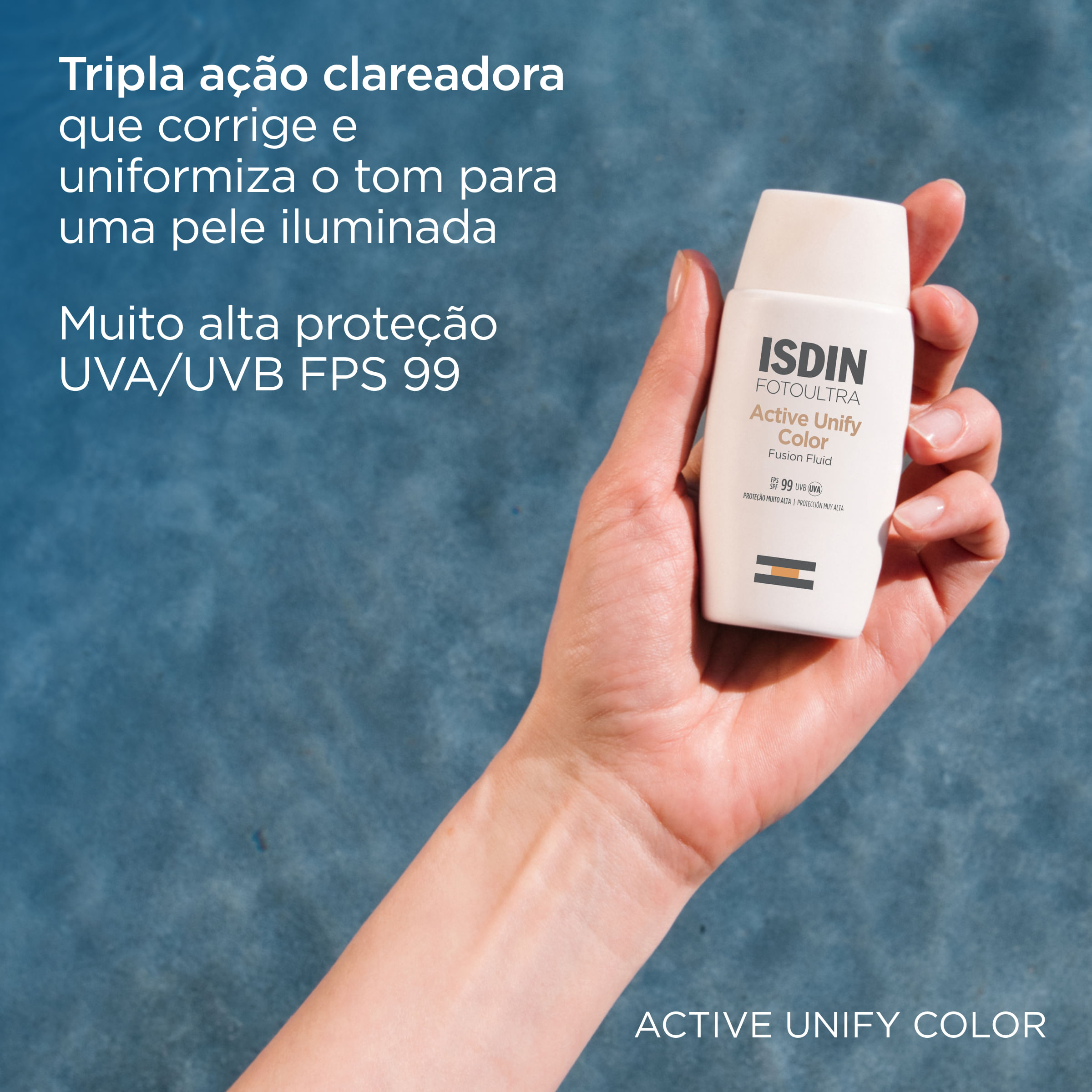 ISDIN Clareador Facial Foto Ultra Active Unify Color FPS 99 - 50ml — imagem 2 | Drogaria Taveira