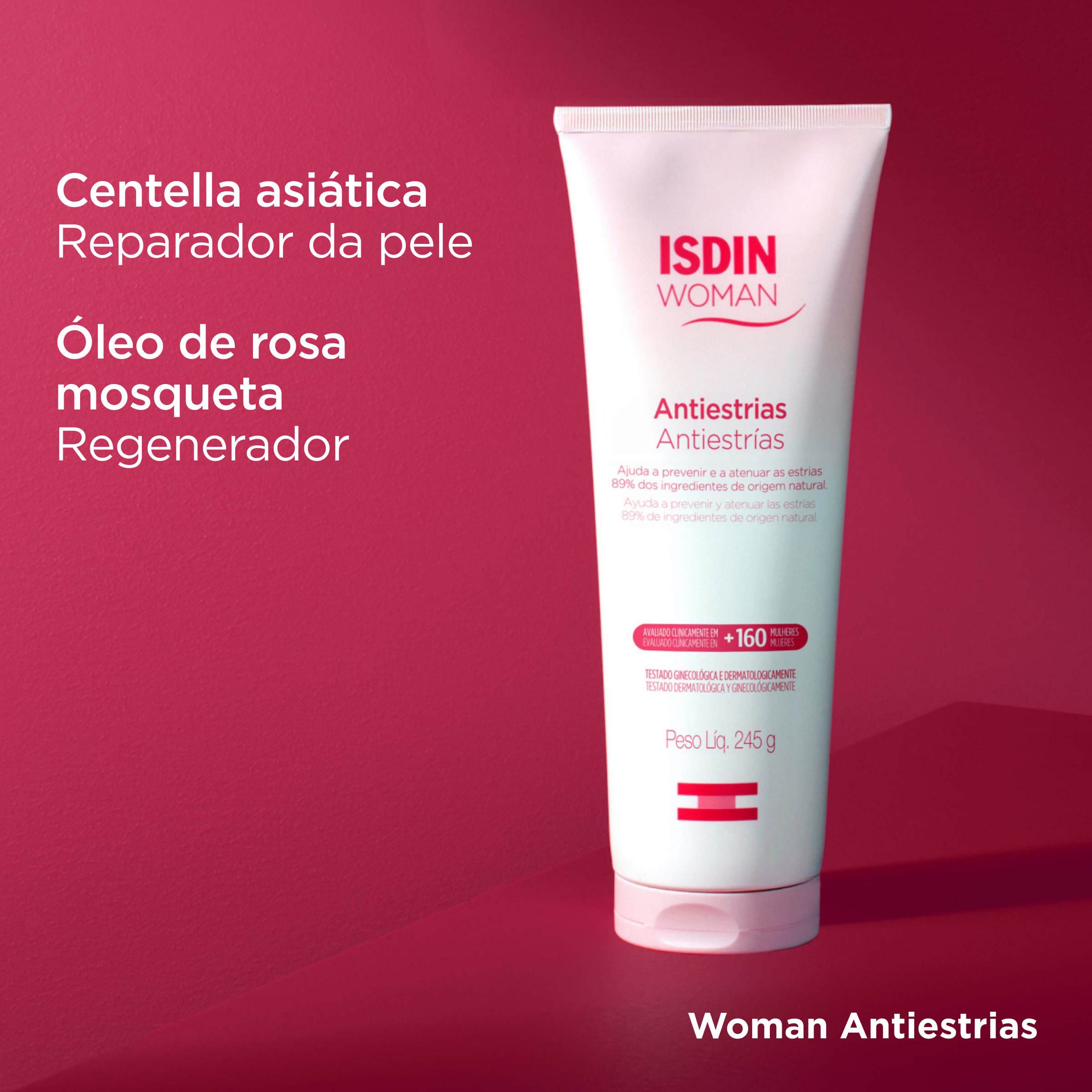 ISDIN Creme Corporal Woman Antiestrias Apto para Grávidas - 245g — imagem 3 | Drogaria Taveira