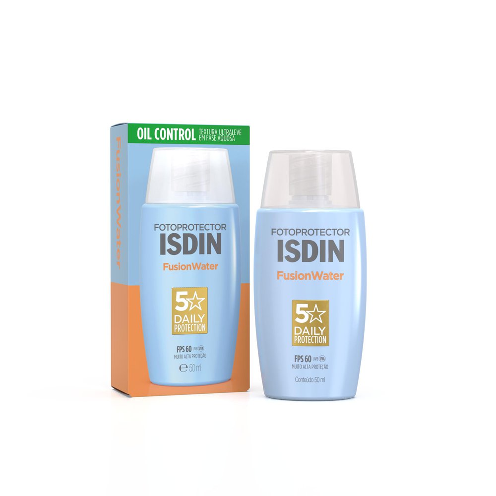 ISDIN Protetor Solar Facial Fusion Water 5 Stars Sem Cor FPS 60 - 50ml — Isdin | Drogaria Taveira