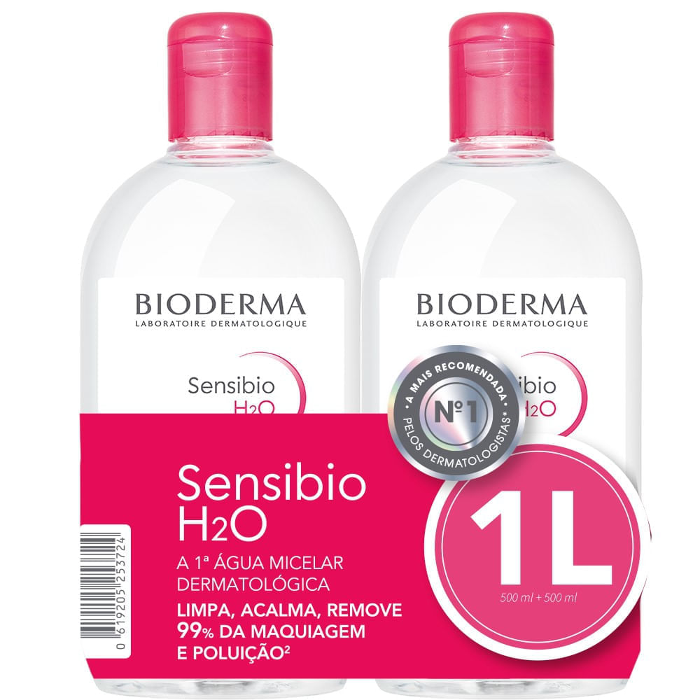 Kit Água Micelar Bioderma Sensibio H2O 500ml 2 Unidades — imagem 2 | Drogaria Taveira