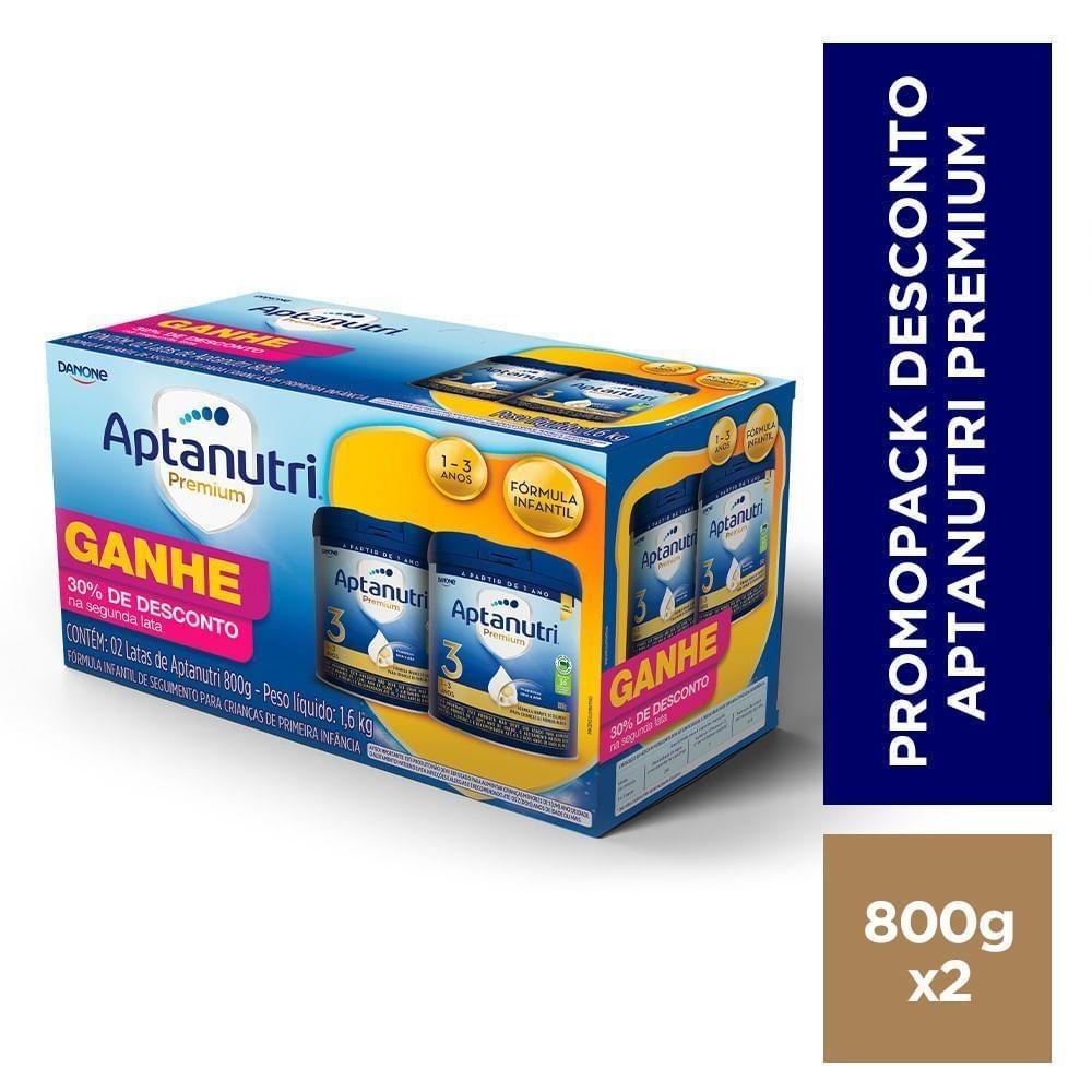 Kit Aptanutri Fórmula Infantil Premium 3 1 a 3 anos 800g 2 Unidades — imagem 2 | Drogaria Taveira