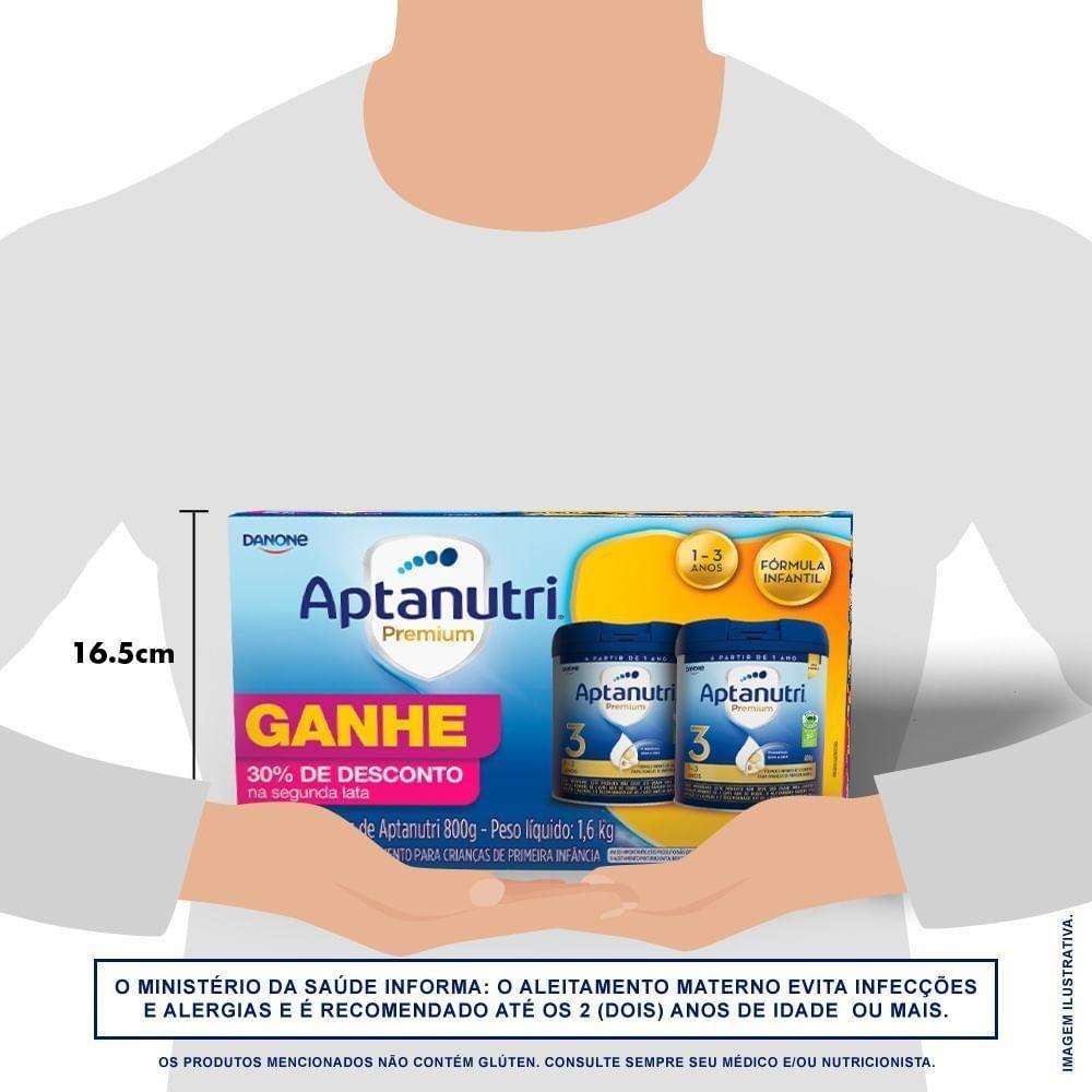 Kit Aptanutri Fórmula Infantil Premium 3 1 a 3 anos 800g 2 Unidades — imagem 3 | Drogaria Taveira