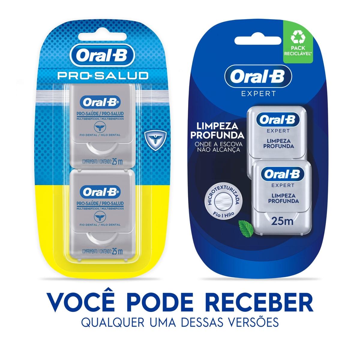 Kit Fio Dental Oral-B Expert Limpeza Profunda Pro Saúde 25 metros 2 Unidades — imagem 2 | Drogaria Taveira