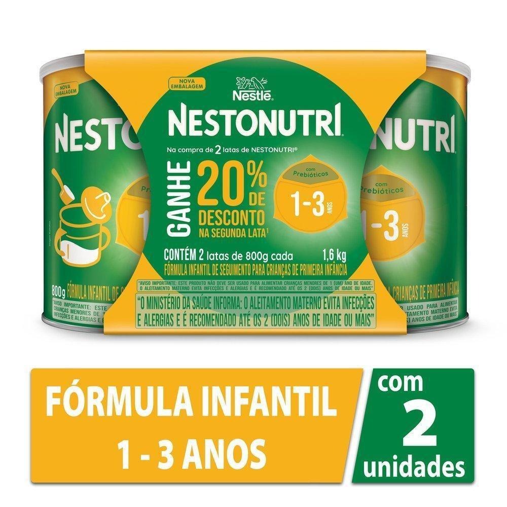 Kit Fórmula Infantil Nestonutri de 1 a 3 Anos 800g 2 Unidades Ganhe 20% de Desconto na Segunda Lata — imagem 3 | Drogaria Taveira