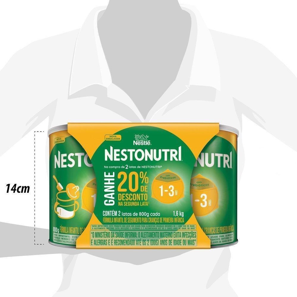 Kit Fórmula Infantil Nestonutri de 1 a 3 Anos 800g 2 Unidades Ganhe 20% de Desconto na Segunda Lata — imagem 4 | Drogaria Taveira