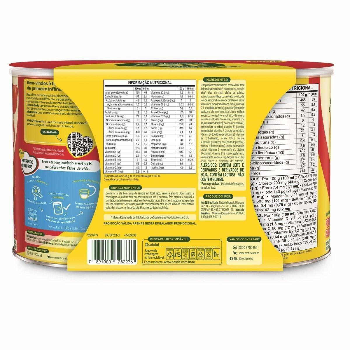 Kit Fórmula Infantil ninho fases 1+ Com 2 Unidades de 800g — imagem 2 | Drogaria Taveira