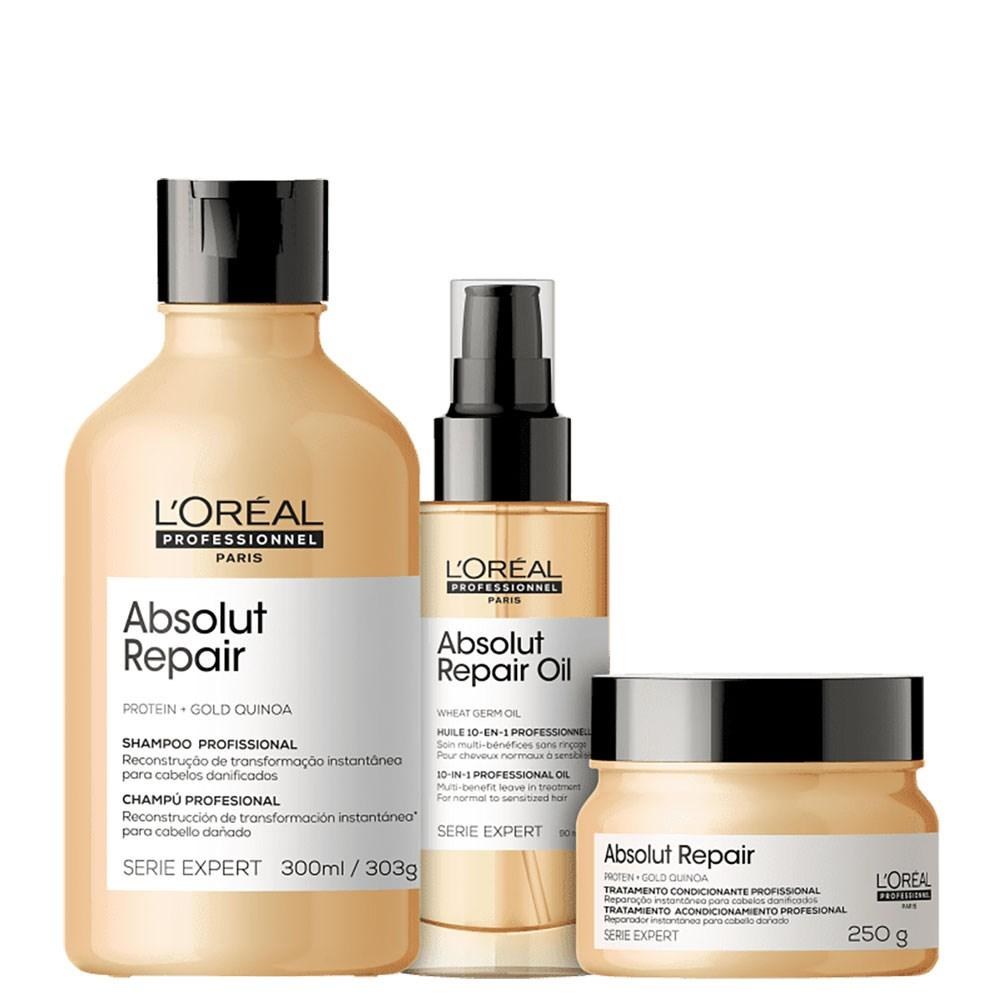 Kit L'Oréal Professionnel Absolut Repair Gold Quinoa - Tratamento Leve — imagem 3 | Drogaria Taveira