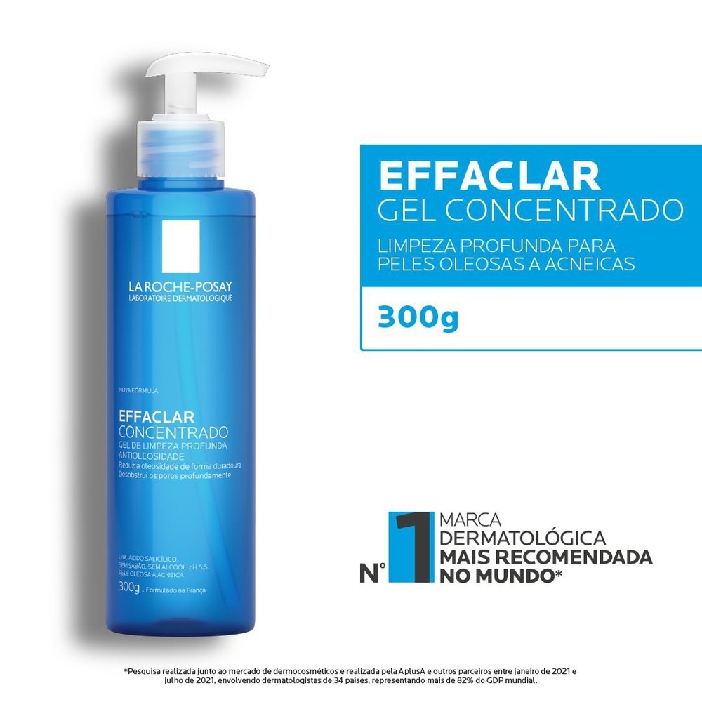 Kit La Roche-Posay Effaclar e Anthelios Pele Oleosa Gel de Limpeza Concentrado 300g + Protetor Solar Airlicium+ FPS 80 40g — imagem 4 | Drogaria Taveira