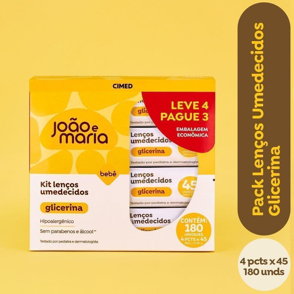 Kit Lenço Umedecido João E Maria Com Fragrância Bebê Pacote 4 Und 45 Unidades Cada Leve 4 Pague 3 — imagem 2 | Drogaria Taveira