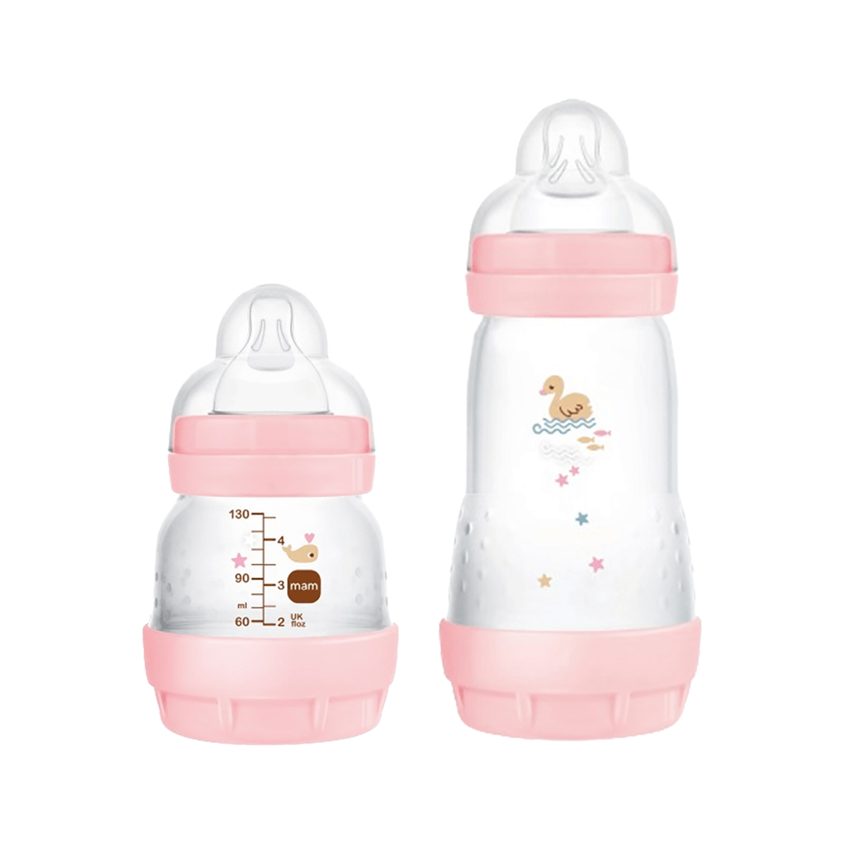 Kit Mamadeiras MAM Easy Start Rosa 130ml e 260ml 2 Unidades — imagem 2 | Drogaria Taveira