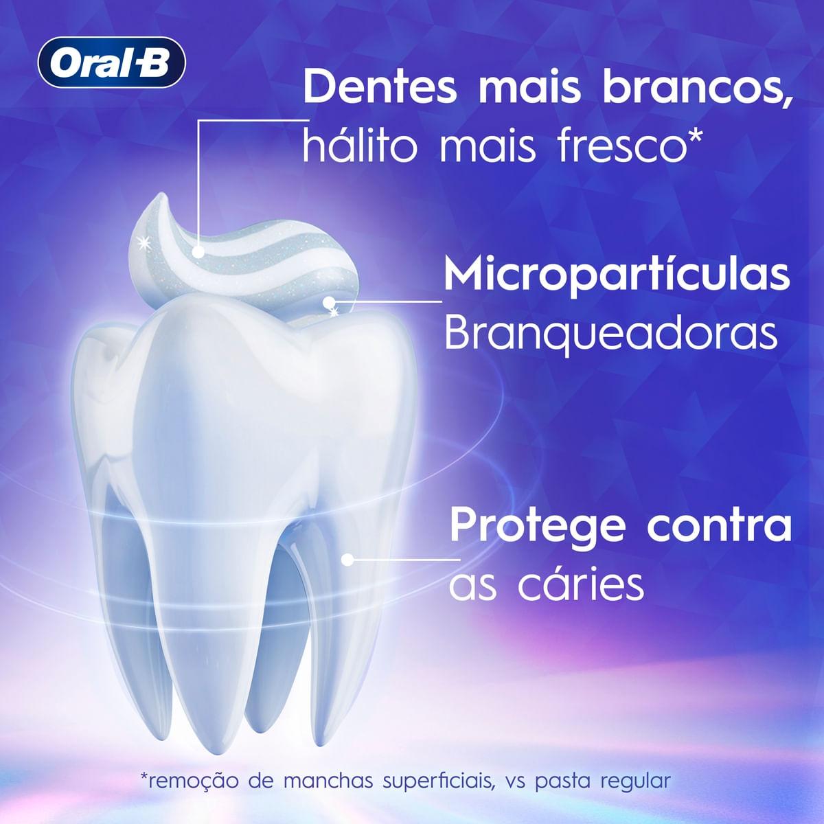Kit Pasta de Dente Oral-B 3D White Branqueadora 70g 3 Unidades — imagem 2 | Drogaria Taveira