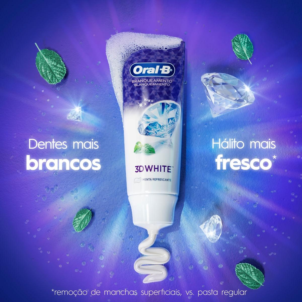 Kit Pasta de Dente Oral-B 3D White Branqueadora 70g 3 Unidades — imagem 3 | Drogaria Taveira