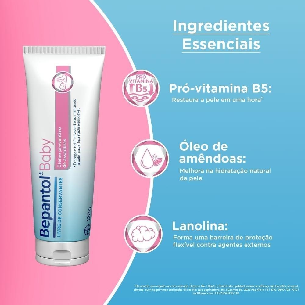 Kit Pomada para Assadura Bepantol Baby 120g 2 Unidades 25% Off na Segunda Unidade — imagem 3 | Drogaria Taveira