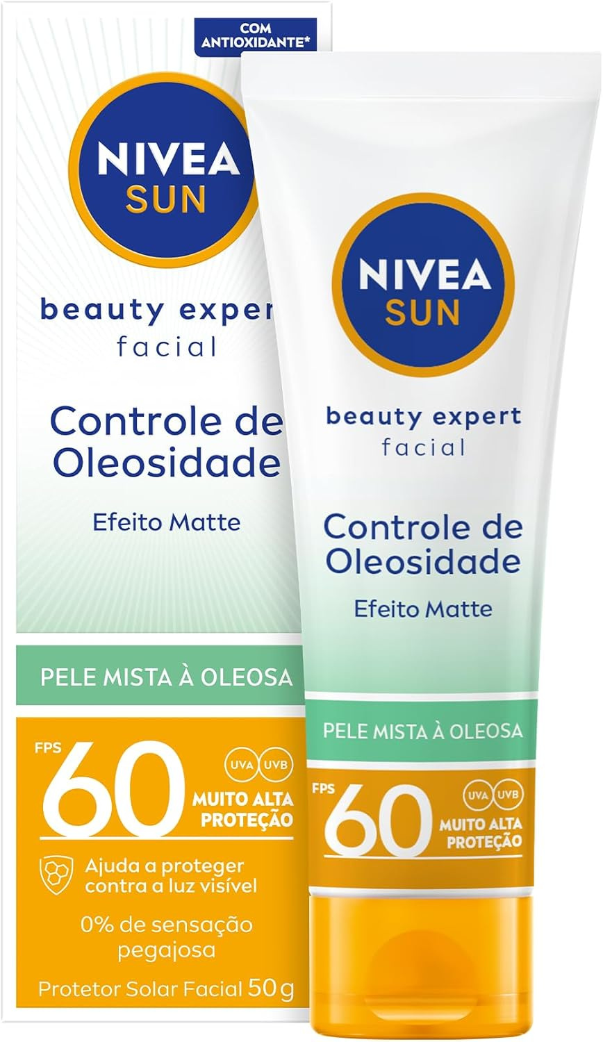 Kit Protetor Solar Facial Nivea Sun UV Face FPS60 Controle de Oleosidade Pele Mista a Oleosa 50g 1 Unidade + Água Micelar Efeito Matte 200ml 1 Unidade — imagem 3 | Drogaria Taveira