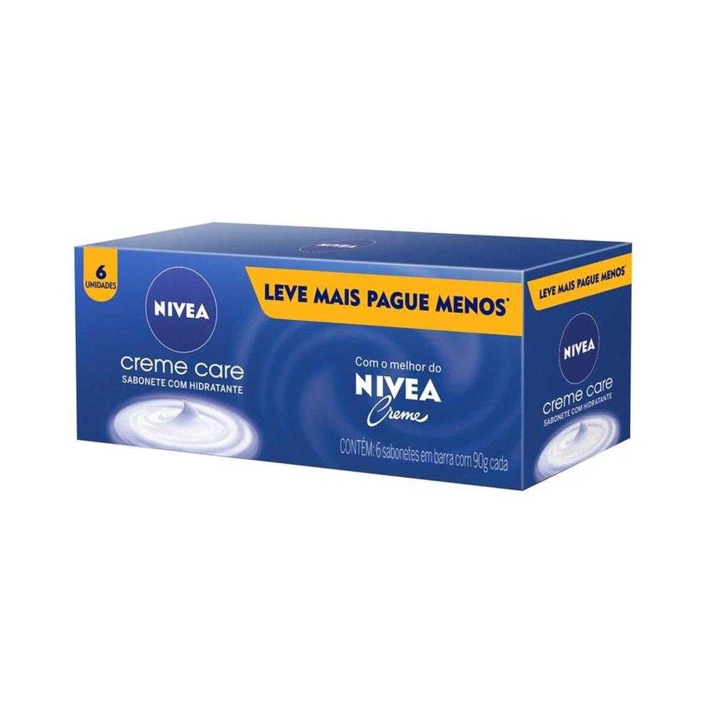 Kit Sabonete em Barra Nivea Creme Care 80g 6 Unidades — Nivea | Drogaria Taveira