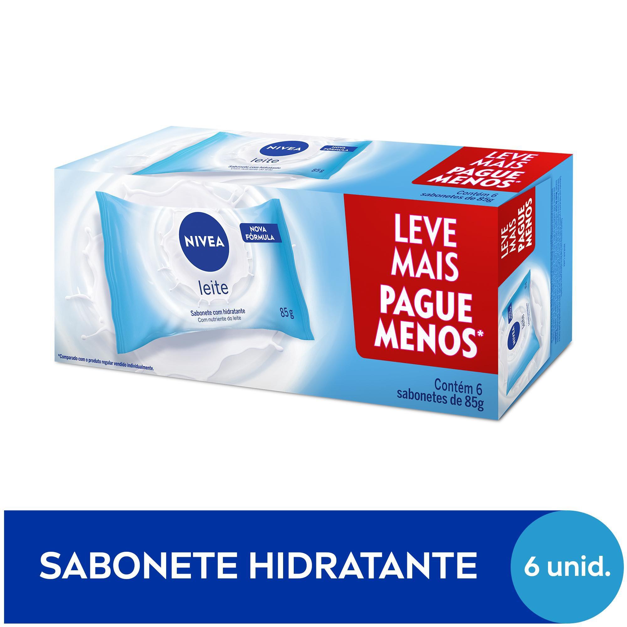 Kit Sabonete Em Barra Nivea Leite 6 Unidades De 85g — Nivea | Drogaria Taveira