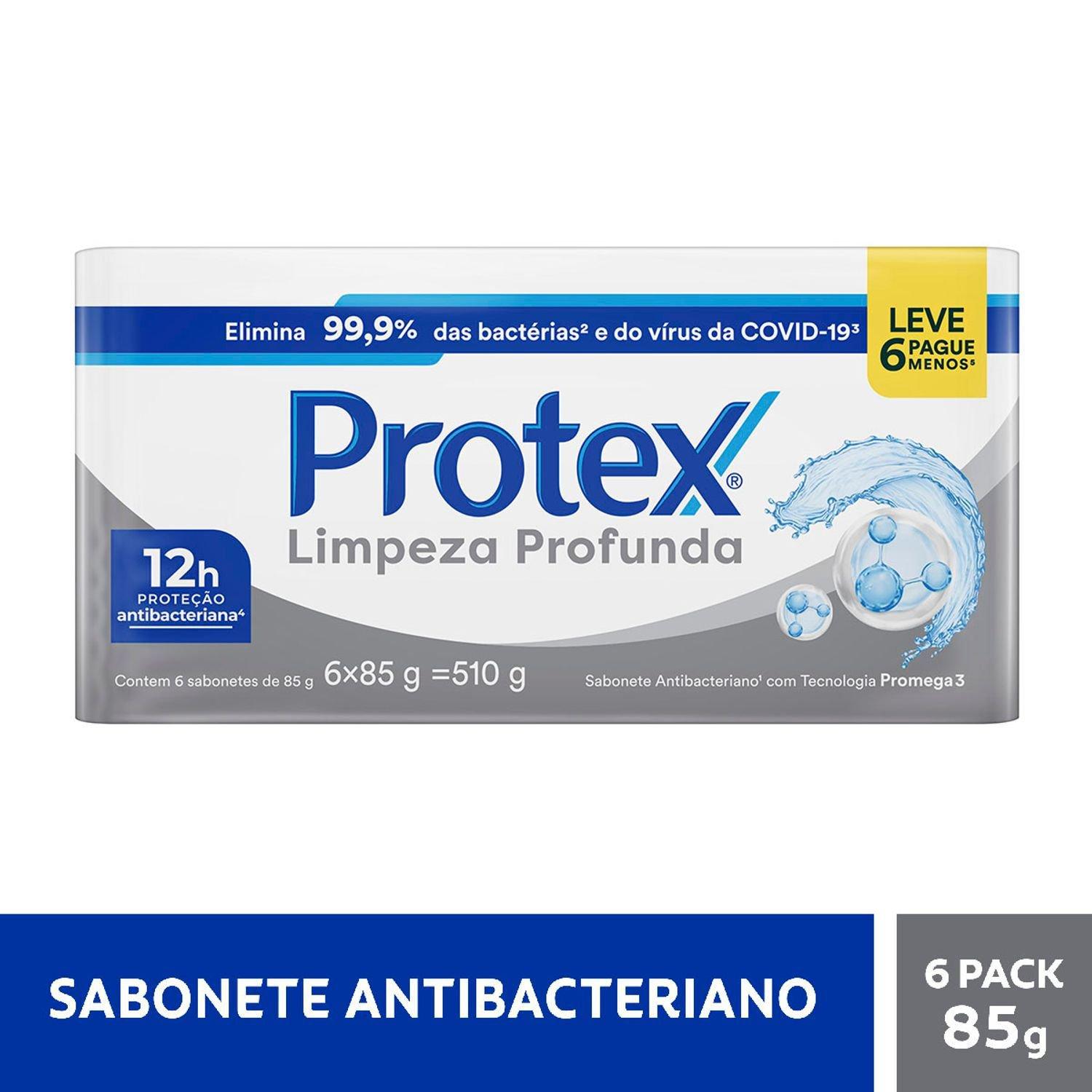 Kit Sabonete em Barra Protex Limpeza Profunda Original Antibacteriano 85g 6 Unidades — Protex | Drogaria Taveira