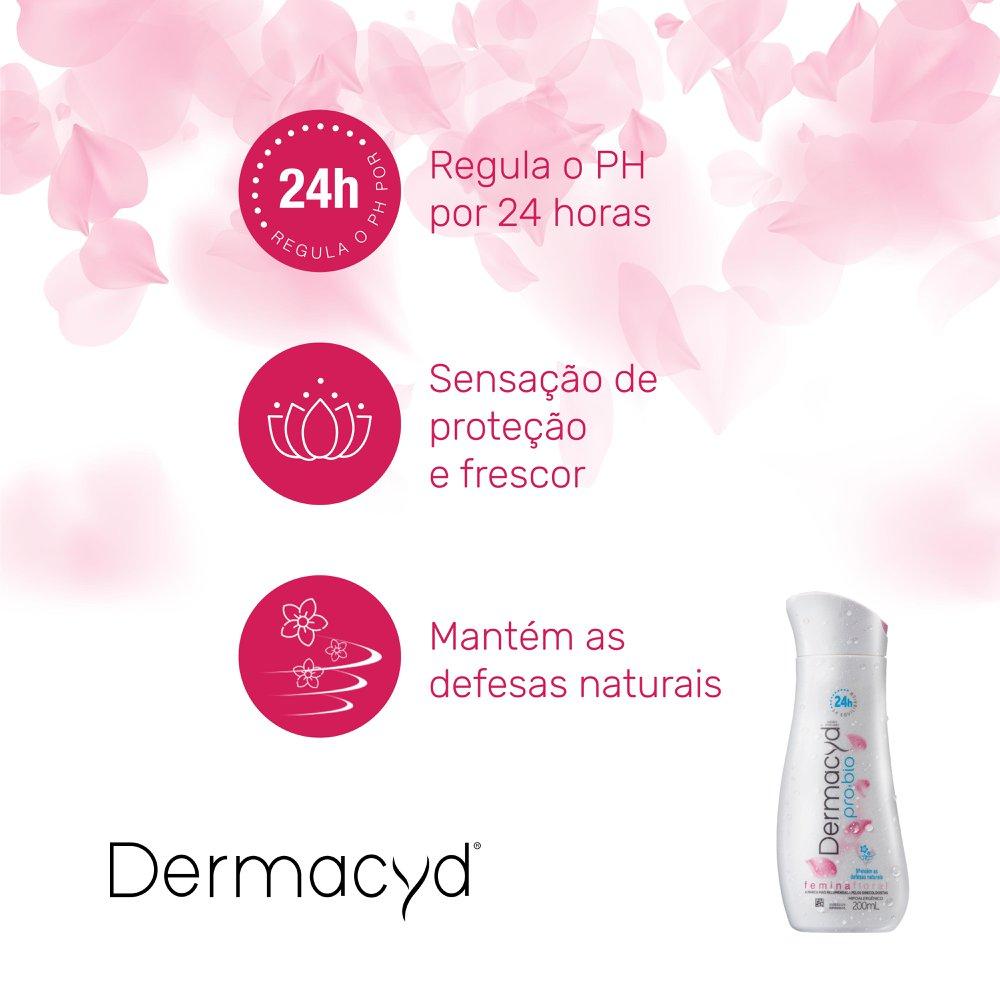 Kit Sabonete Íntimo Dermacid Pro-Bio Femina Floral 200ml 1 Unidade + Sabonete Íntimo Dermacid Pro-Bio Femina Floral 100ml 1 Unidade — imagem 2 | Drogaria Taveira