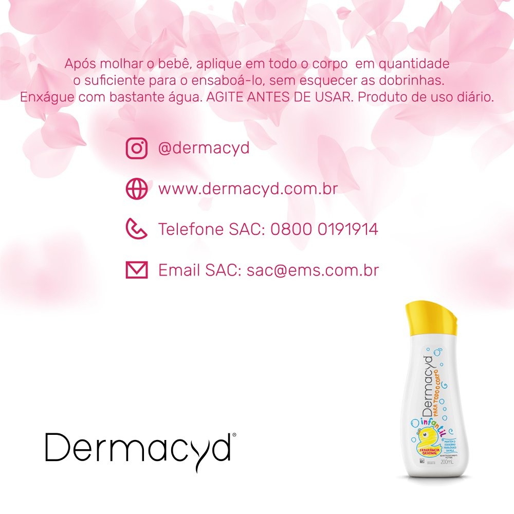 Kit Sabonete Líquido Infantil Dermacyd 200ml 1 Uni + Sabonete Líquido 100ml 1 Uni Oferta Especial 300ml — imagem 3 | Drogaria Taveira