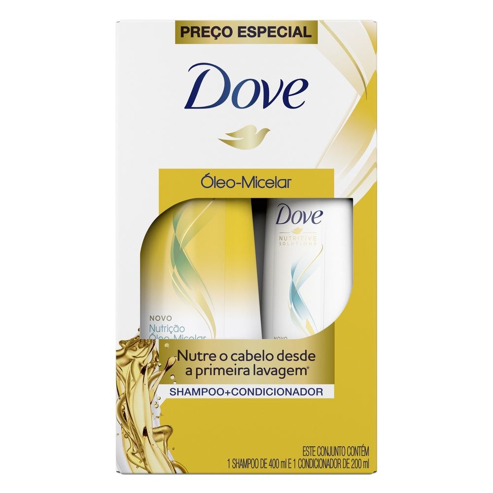 Kit Shampoo Dove Óleo Nutrição 400ml 1 Unidade + Condicionador Dove Óleo Nutrição 200ml 1 Unidade — imagem 2 | Drogaria Taveira