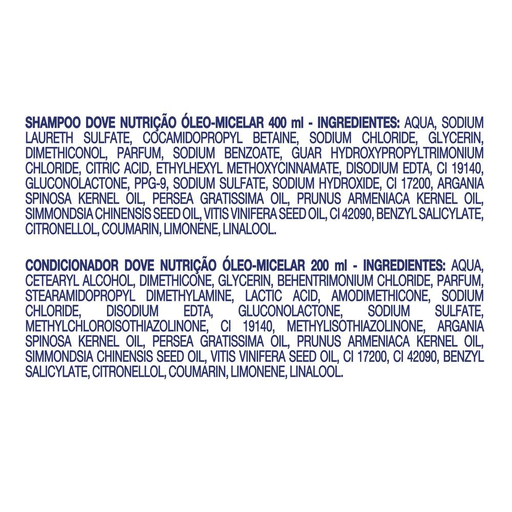 Kit Shampoo Dove Óleo Nutrição 400ml 1 Unidade + Condicionador Dove Óleo Nutrição 200ml 1 Unidade — imagem 4 | Drogaria Taveira