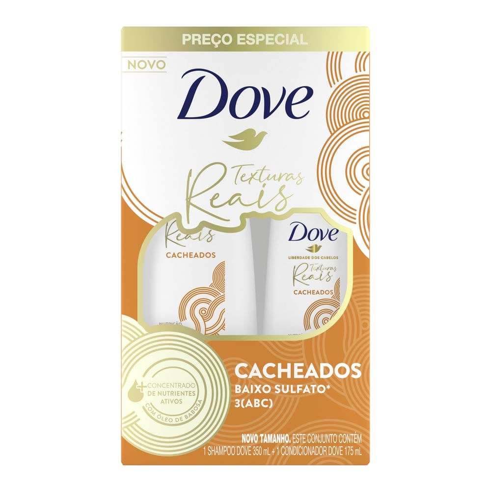 Kit Shampoo Dove Texturas Reais Cacheados 350ml 1 Unidade + Condicionador Dove Texturas Reais Cacheados 175ml 1 uni — imagem 3 | Drogaria Taveira