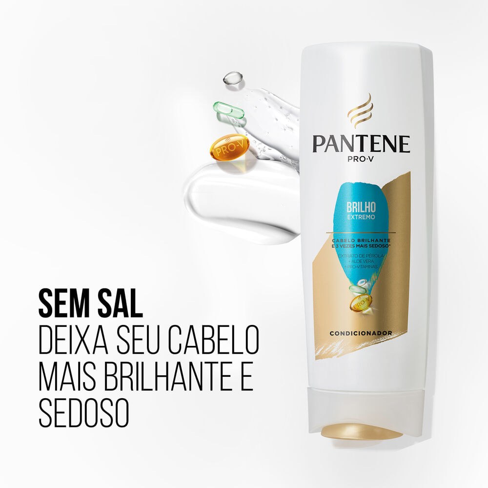 Kit Shampoo Pantene Pro-V Brilho Extremo 400ml 1 Unidade + Condicionador Pantene Pro-V Brilho Extremo 175ml 1 Unidade — imagem 4 | Drogaria Taveira