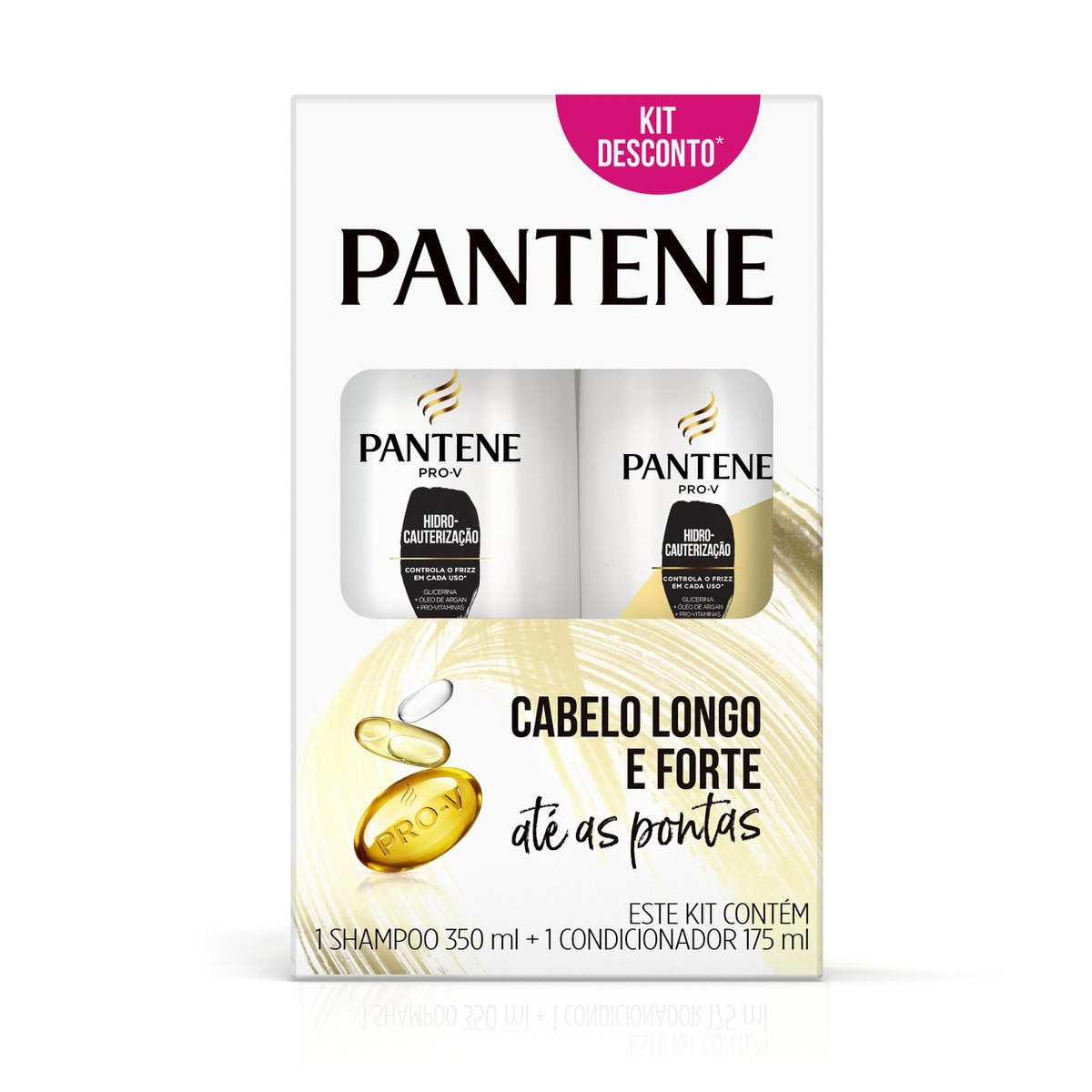 Kit Shampoo Pantene Pro-V Hidro Cauterização 350ml 1 Unidade + Condicionador Pantene Pro-V Hidro-Cauterização 175ml 1 Unidade — imagem 2 | Drogaria Taveira