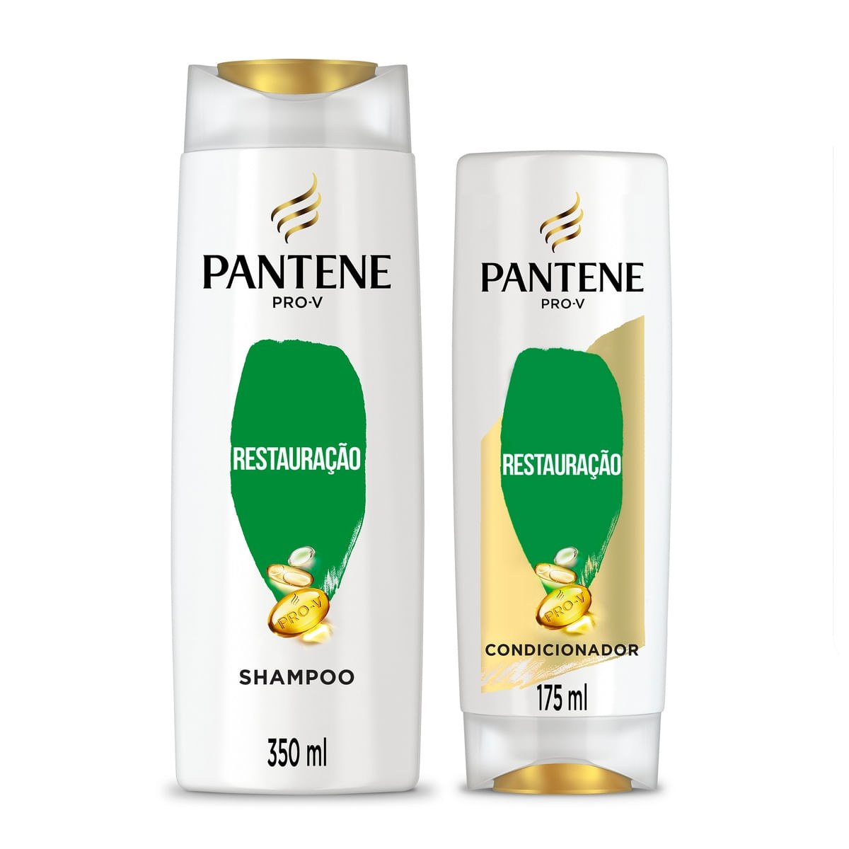 Kit Shampoo Pantene Pro-V Restauração 350ml 1 Uni + Condicionador Pantene Pro-V Restauração 175ml 1 Uni — Pantene | Drogaria Taveira