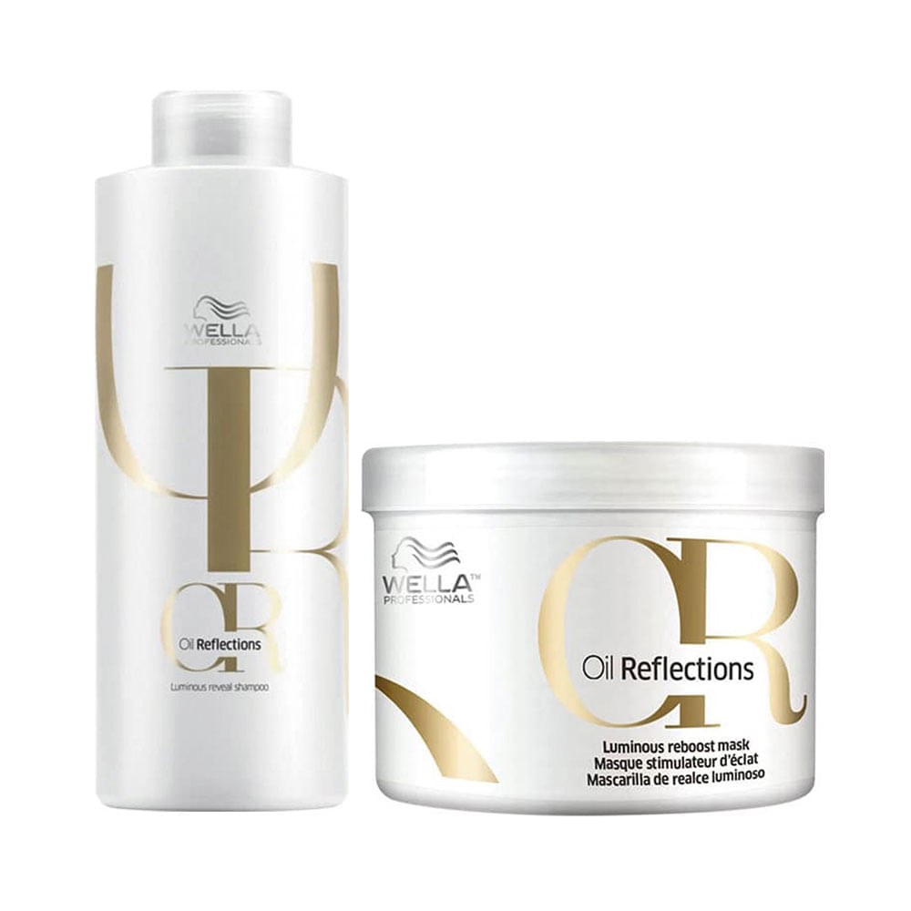 Kit Wella Oil Reflections - Shampoo 1000 ml + Máscara 500 ml — imagem 2 | Drogaria Taveira