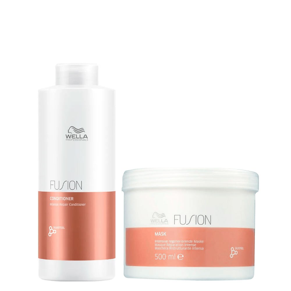 Kit Wella Professionals Fusion - Condicionador 1000 ml + Máscara 500 ml — Wella Professionals | Drogaria Taveira