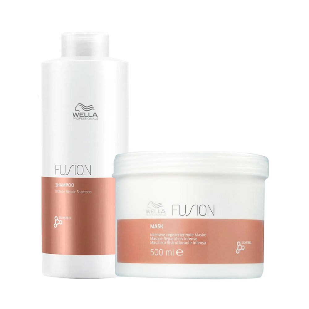 Kit Wella Professionals Fusion - Shampoo 1000 ml + Máscara 500 ml — imagem 2 | Drogaria Taveira