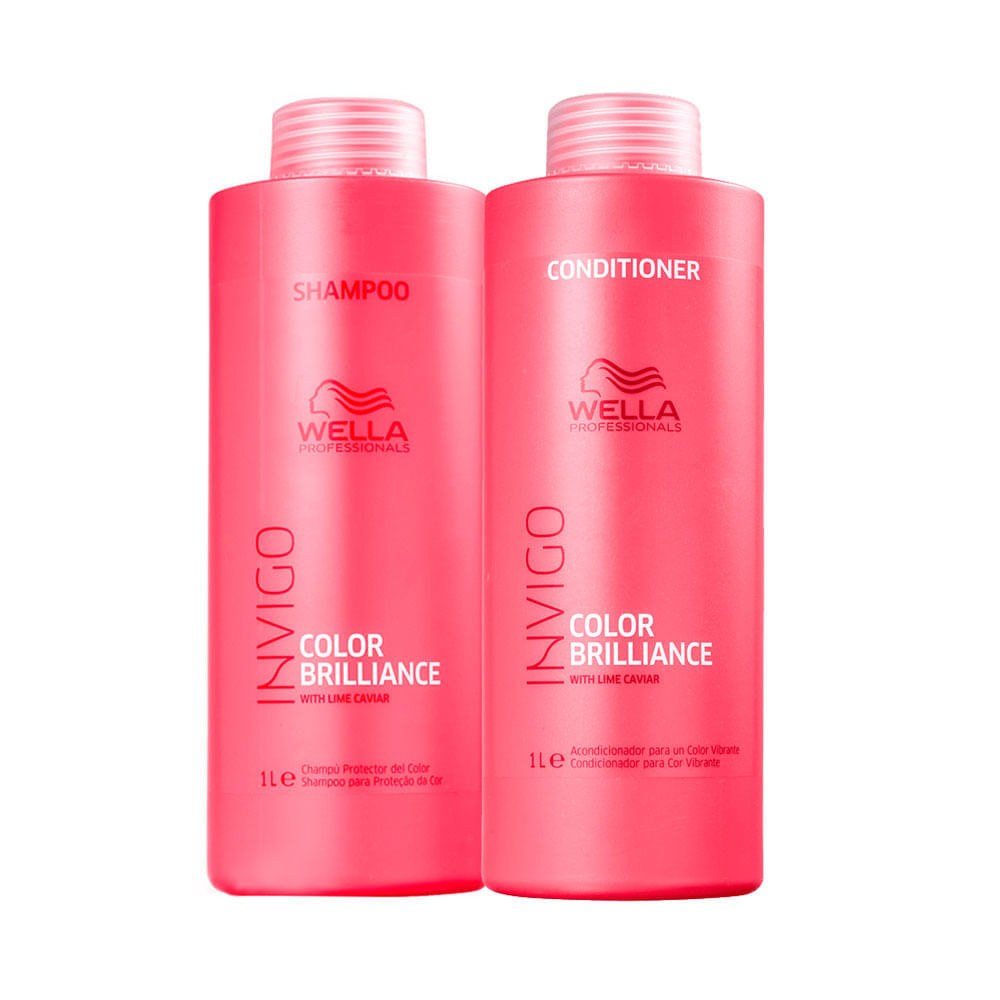 Kit Wella Professionals Invigo Color Brilliance - Shampoo 1000 ml + Condicionador 1000 ml — imagem 2 | Drogaria Taveira