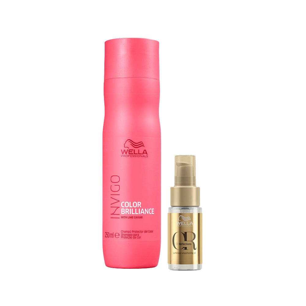 Kit Wella Professionals Invigo Color Brilliance - Shampoo 250 ml + Óleo Capilar 30 ml — imagem 2 | Drogaria Taveira