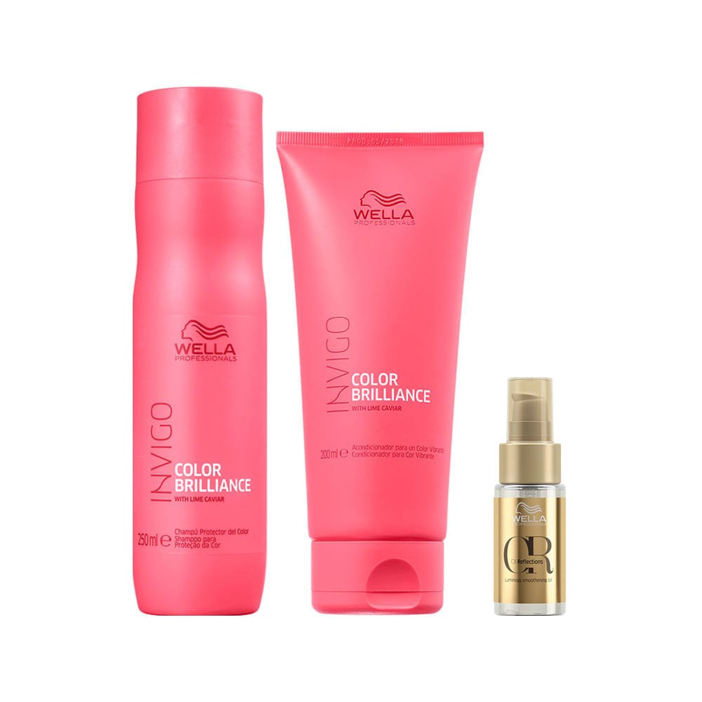 Kit Wella Professionals Invigo Color Brilliance - Shampoo 250 ml + Condicionador 200 ml + Óleo Capilar 30 ml — imagem 3 | Drogaria Taveira