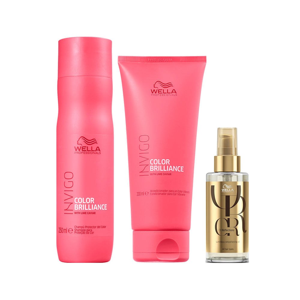 Kit Wella Professionals Invigo Color Brilliance - Shampoo 250 ml + Condicionador 200 ml + Óleo Capilar 100 ml — imagem 3 | Drogaria Taveira