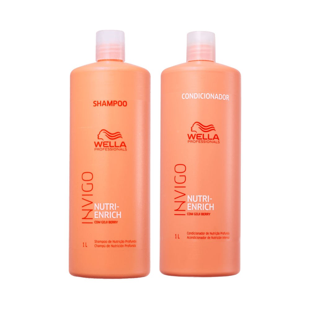 Kit Wella Professionals Invigo Nutri Enrich - Shampoo 1000 ml + Condicionador 1000 ml — imagem 2 | Drogaria Taveira