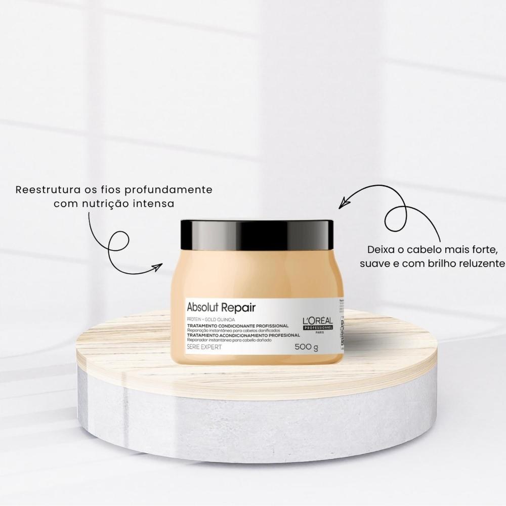 L'Oréal - Absolut Repair Gold Kit Shampoo e Máscara - 1,5L/500g — imagem 2 | Drogaria Taveira