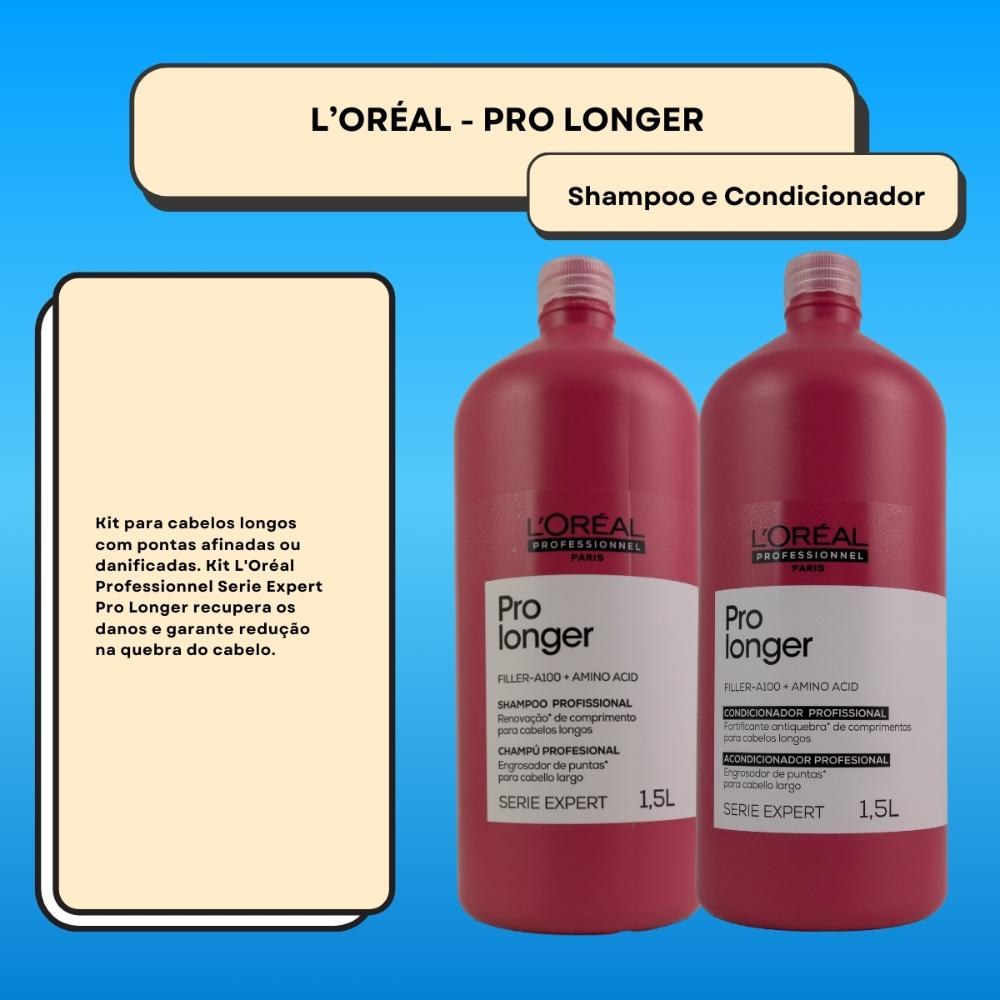 L'Oréal Pro Longer - Kit Shampoo + Condicionador 1,5L cada — imagem 2 | Drogaria Taveira