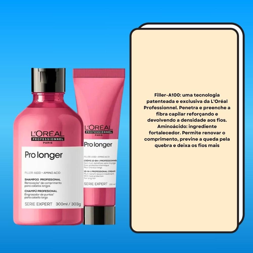 L'Oréal Pro Longer - Shampoo 300ml + Leave-in 150ml — imagem 3 | Drogaria Taveira