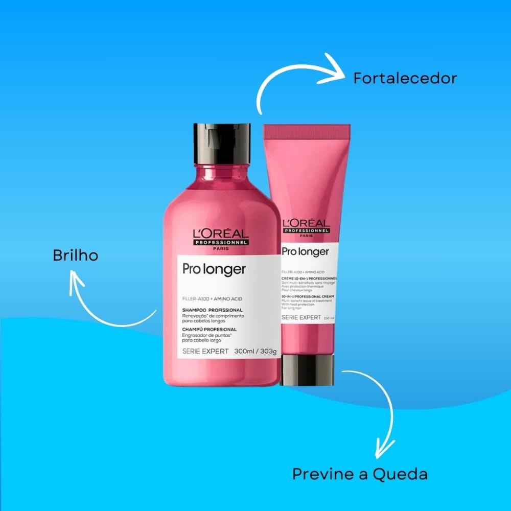 L'Oréal Pro Longer - Shampoo 300ml + Leave-in 150ml — imagem 4 | Drogaria Taveira