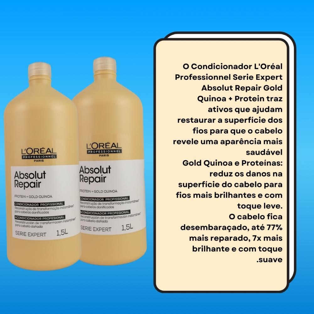 L'Oréal Professionnel Absolut Gold Kit - 2 Condicionadores 1,5L — imagem 3 | Drogaria Taveira