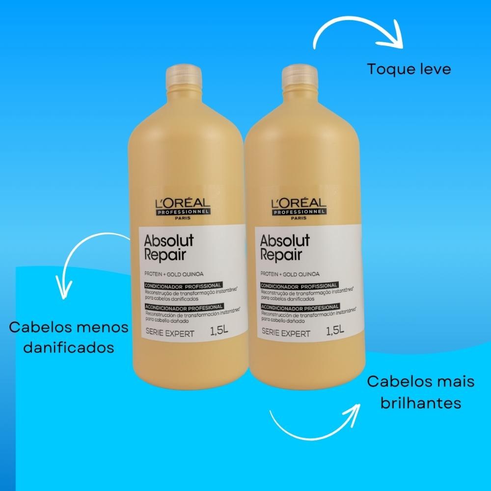 L'Oréal Professionnel Absolut Gold Kit - 2 Condicionadores 1,5L — imagem 4 | Drogaria Taveira