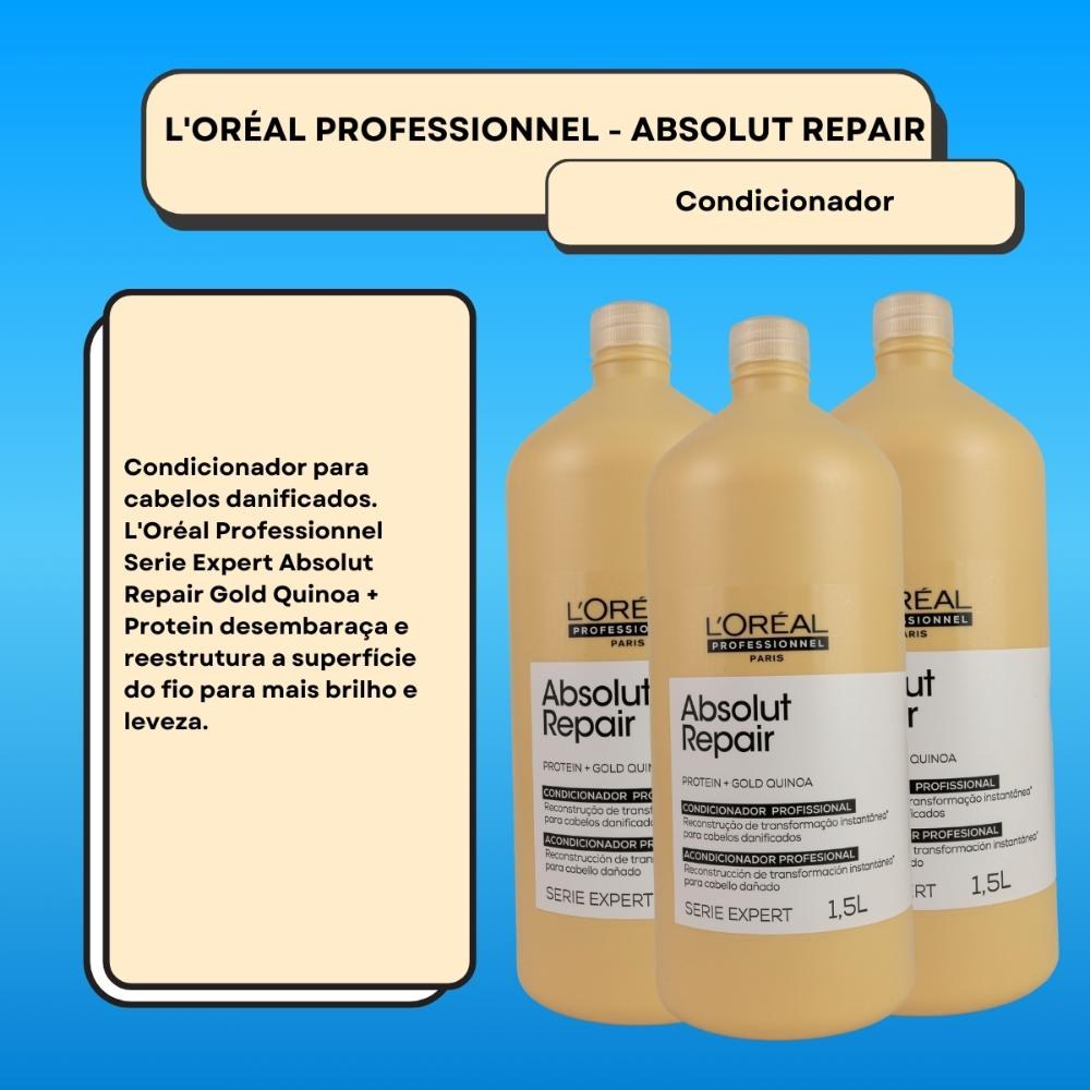 L'Oréal Professionnel Absolut Gold Kit - 3 Condicionadores 1,5L — imagem 2 | Drogaria Taveira