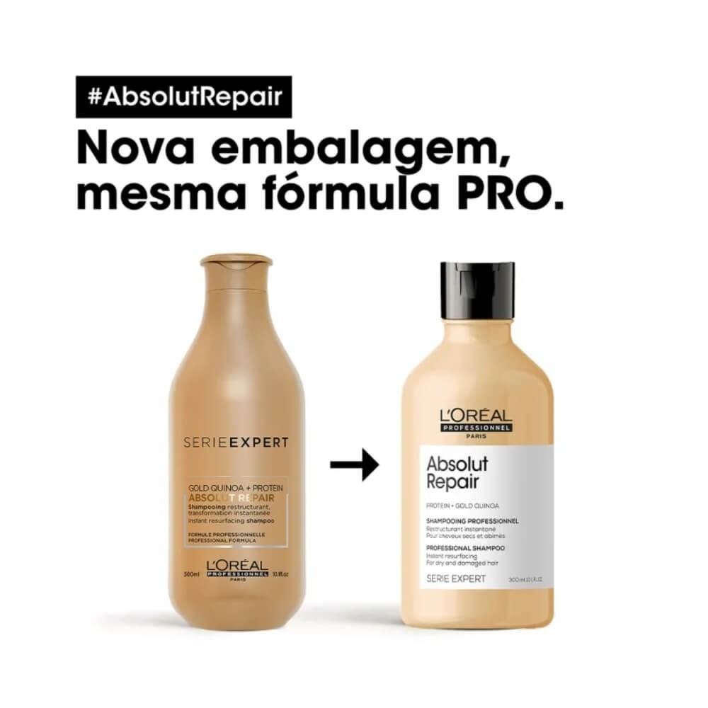 L'Oréal Professionnel Absolut Repair Gold Quinoa Shampoo 300ml — imagem 4 | Drogaria Taveira