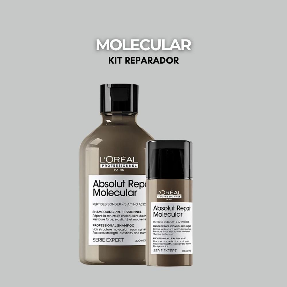 L’Oréal Professionnel Absolut Repair Molecular - Kit Shampoo 300ml + Máscara Leave-in 100ml — imagem 2 | Drogaria Taveira