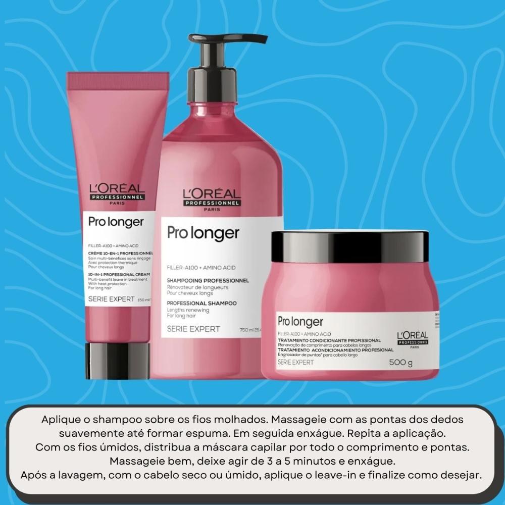 L'Oréal Professionnel - Serie Expert Pro Longer Preenchimento de Pontas - Kit Tratamento Capilar - 3 Produtos — imagem 4 | Drogaria Taveira