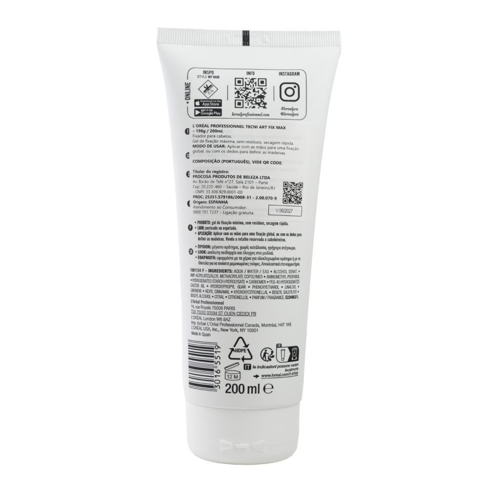 L'Oréal Professionnel Tecni Art Fix Max Gel Fixador - 200ml — imagem 3 | Drogaria Taveira