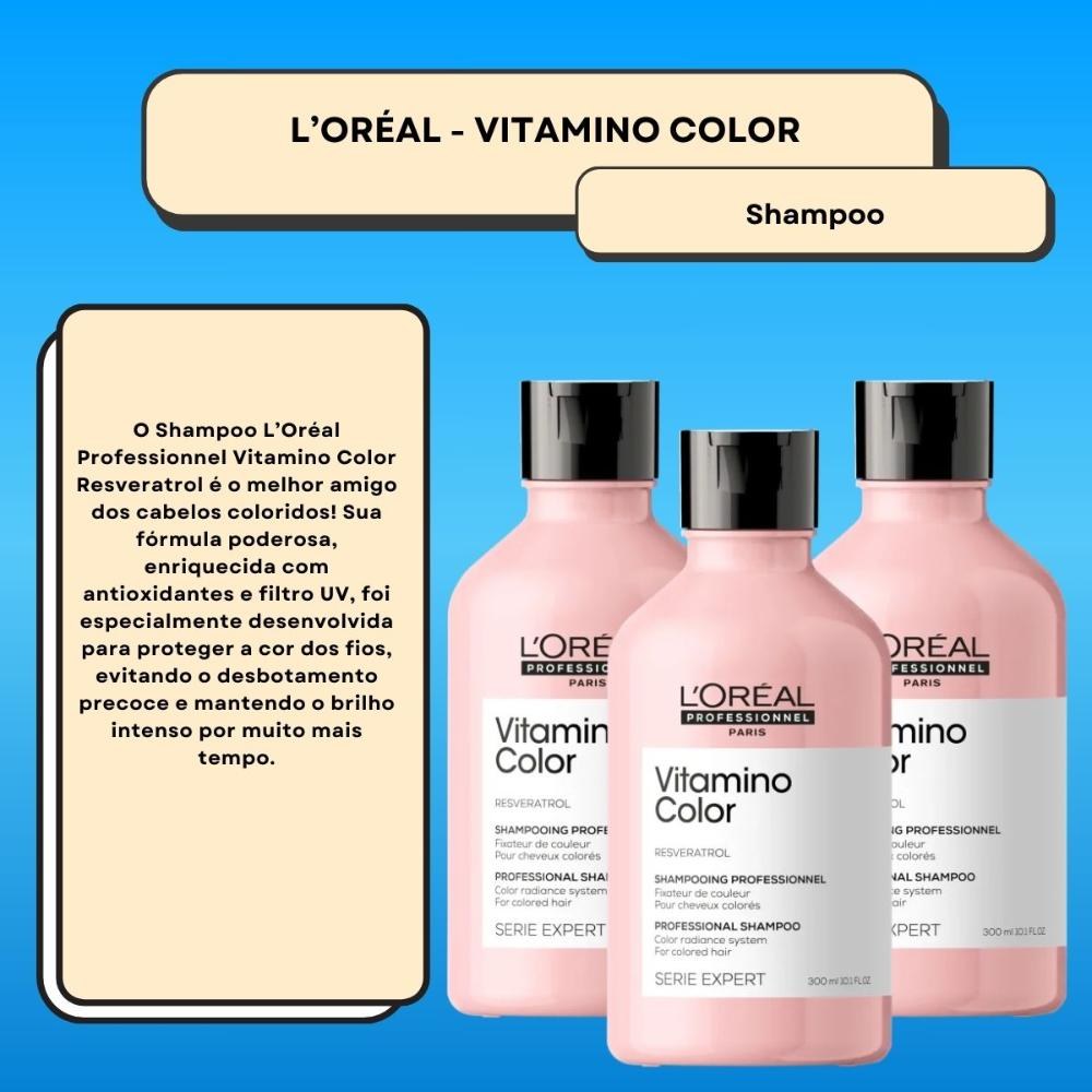 L'Oréal Professionnel Vitamino Color - Kit 3 Shampoo 300ml — imagem 3 | Drogaria Taveira